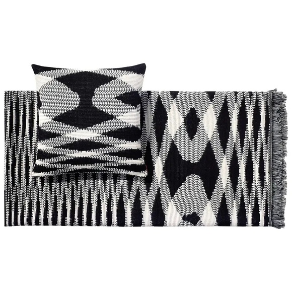 New Missoni Home Sigmund Throw Black White Designer Luxury Blanket MSRP $850 - Picture 6 of 7